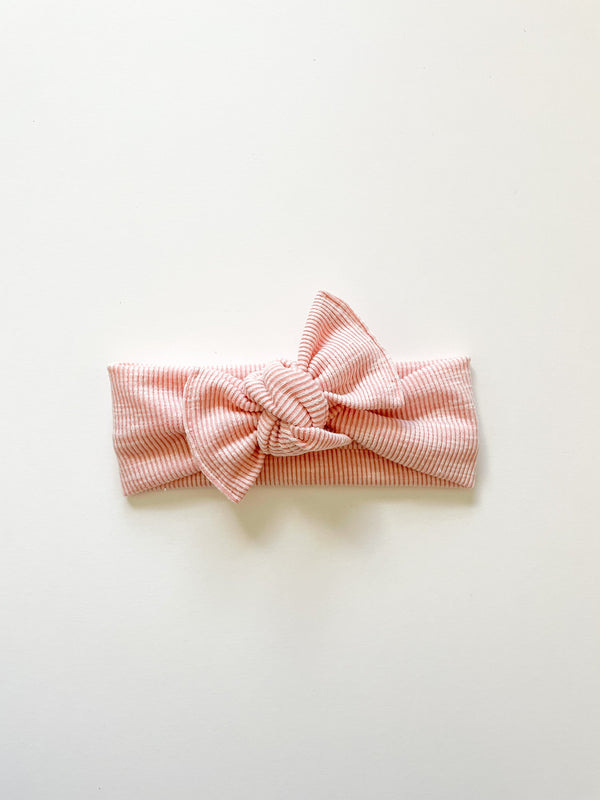 dusty-rose-pink-ribbed-tie-on-headwrap Boosh Baby - Sophia's Style-1
